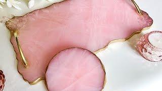 How to Make a Stunning Rose Quartz Resin Tray and Coasters