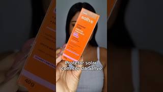 Protetor solar com cor toque seco FPS 60 da Sallve #sallve #skincare #peleoleosa #hidratação #trend