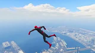 GTA V  Spiderman's - Failed to fall from the sky (Funny moments)