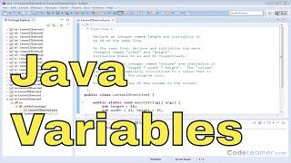 22x - Learn Java Initialize & Declare Variables - Exercise 1