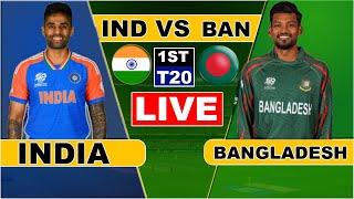 Live IND Vs BAN 1st T20 Match Score |Live Cricket Match Today| IND Vs BAN live 1st innings