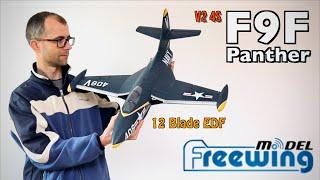 Freewing F9F Panther V2 - Unboxing & First Flights