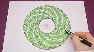 How to draw a simple 3D Torus | Geometric Artworks