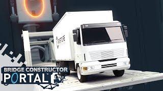 BRIDGE CONSTRUCTOR PORTAL - First 10 Levels! (Gameplay)