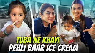 Tuba ne khayi pehli baar ice cream