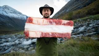 The world's first steak milk-slice - ASMR Outdoor cooking