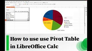 How to use use Pivot Table in LibreOffice Calc