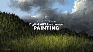 DIGITAL ART - Let's paint a beautiful Mountain Scenery!