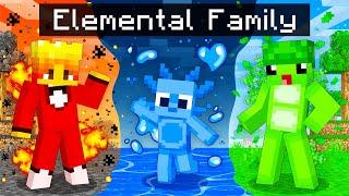 Playing as an ELEMENTAL FAMILY in Minecraft!