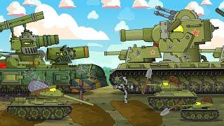 KV-6 does want to fight! Cartoons about tanks