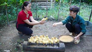 Hien and the guy had an accident going to the market to buy new clothes, buy ducks to raise.