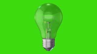 3D Light Bulb on   Green Screen Animation