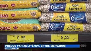 Preços de alimentos variam até 90% entre mercados