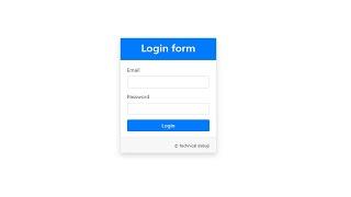 PHP and MySQL - How to create Login Form using HTML and Bootstrap #1