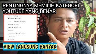 CARA MEMILIH KATEGORI YOUTUBE YANG BENAR