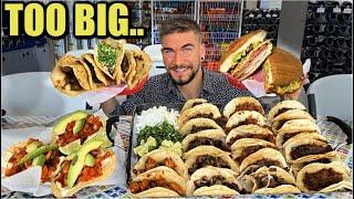 MASSIVE MEXICAN STREET FOOD CHALLENGE | Tacos, Tortas, El Pastor, Baracoa, Shrimp