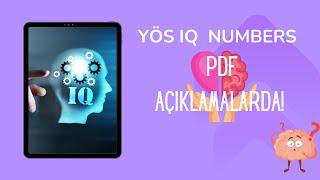 YÖS IQ-NUMBERS | SAYILAR | (2022) ( PDF AÇIKLAMALARDA)