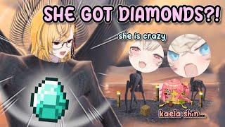 Kaela already got diamonds while others are still chopping woods【Hololive】