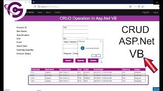 Complete CRUD Operation in Asp Net using VB With SQL Server Step By Step