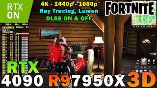 Fortnite | R9 7950X3D | RTX 4090 | Ray Tracing Lumen Nanite | 4K - 1440p - 1080p | Epic Settings