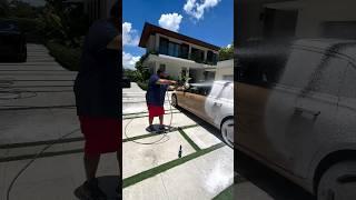 DJ Khaled is Washing his Car | Mercedes Maybach #djkhaled #maybach #shorts #youtubeshorts