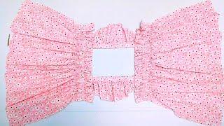 How To Cut And Stitch Baby Girl Frock With Strips//Easy Baby Girl Frock Cutting and Stitching