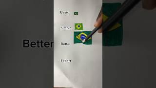 Draw Brazil ! Flag #art #satisfying #drawing #easydraw #painting #tutoriel  #easydrawing #dessin