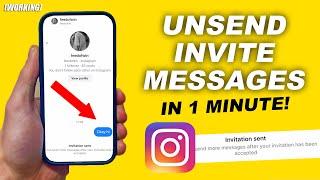 How to Unsend a Invite Message on Instagram Easily in 1 Minute!