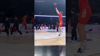 Noa Essengue’s warm-up | 2025 NBA Draft Prospect #basketball #ratiopharmulm #nbadraft