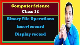 insert and display python binary file using dictionary class 12 computer science | ab mode in python