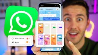 Así son los TEMAS de WhatsApp ¿Cómo tenerlo?  Chats de COLORES...
