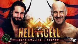 WWE Hell In A Cell 2021 Cesaro vs Seth Rollins Official Match Card HD