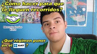 Como hacer para que te lleguen recorridos en mercadolibre y que regimen va en el sat para repartir!!