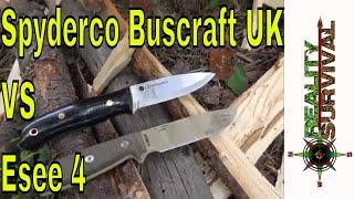 Spyderco Bushcraft UK vs Esee 4 Survival Knives