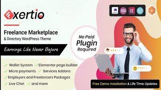 Exertio - Freelance Marketplace WordPress Theme Free Download