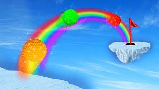 THE IMPOSSIBLE RAINBOW GOLFCOURSE! (Golf It)