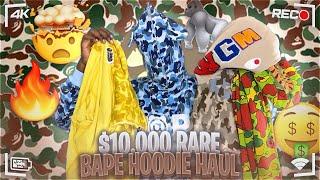 $10,000 RARE BAPE HOODIE HAUL