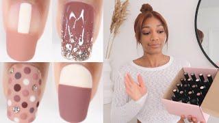 EASY gel polish nail art compilation | testing gel polish kit from Amazon Prime