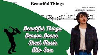 Beautiful Things - Benson Boone [SheetMusic] Alto Sax PlayAlong