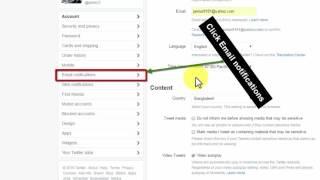 How To Turn Off Twitter Email Notifications