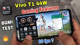 Vivo T1 44w (vivo t1 4g) Pubg Bgmi Gaming test, bgmi graphics setting | Vivo t1 44w gaming features