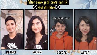 tutorial edit foto filter cowo jadi cewek yang lagi viral di tiktok