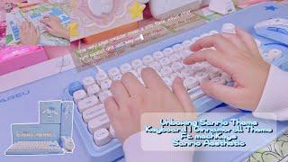 Unboxing Sanrio Theme + Cinnamoroll Set | Sanrio Aesthetic  Cute Desk Accessories Ft MechKeys