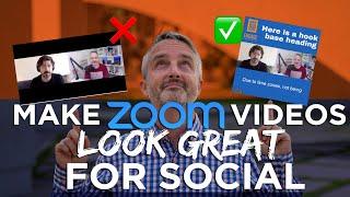 How to Edit Zoom Videos for Social Media (NO editing skills or software required!)