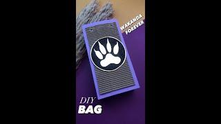 BLACK PANTHER GIFT BAG| #shorts #youtubeshorts #diy #wakandaforever #youtubepartner #blackpanther