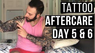 How To Treat A New Tattoo: Healing Process/Aftercare DAY 5 & 6 ( Dealing With Pimples And Rash )