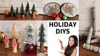 Holiday Wood DIY Ideas | DIY Holiday Decor 2023 | How To Make Spindle Ornaments | Vintage Decor