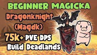 ESO Beginner Magicka DragonKnight (Magdk) 75+ PVE DPS Build Deadlands