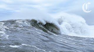 ‘Righteous conditions’: Surfers brave monster waves at Mavericks during Northern California storm