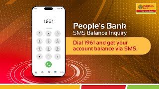 People's Bank SMS Balance Inquiry - English